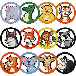 Chinco 120 Pcs Boys Potty Training Targets Boys Potty Targets Aids Flushable Pee Training Chart for Toddlers Use(Animals Styles)