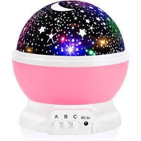 Night Light, Star Night Light, Nebula Star Projector 360 Degree Rotation - 4 LED Bulbs 12 Light Color Changing with USB Cable, Romantic Gifts for Men Women Children