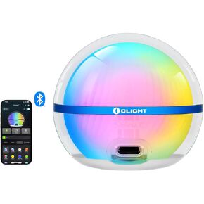 OLIGHT Sphere C 2-Pack Smart Night Light, USB-C Rechargeable, 75 Lumens Stepless Dimming, App Control Ambient Lighting, Portable for Parties, Camping, Reading or Bedrooms (Type-C Cable Excluded)
