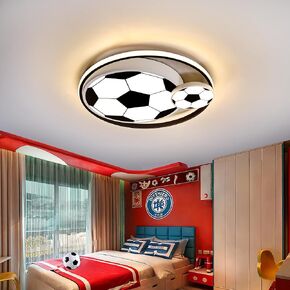 LED Ceiling Light Soccer 15.7in Cartoon Kids Room Light Fixtures Ceiling Mount 47W Bedroom Lights for Ceiling with Kids Night Lights 3000-6000K Ceiling Lamps for Living Room Nursery Toys Room