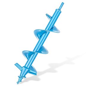 Lothee 16" x 4" Upgraded Auger Drill Bit for Planting Garden Spiral Hole Drill Bulb Auger Drill Bit with Sharp Thickended Blades Ice Fishing Intensive Blades for 3/8" Hex Drive Drill
