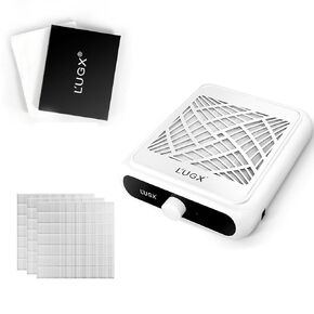 L'UGX Rechargeable Nail Dust Collector with 30 Pcs Filter Pad & 4 Pcs Reusable Filter