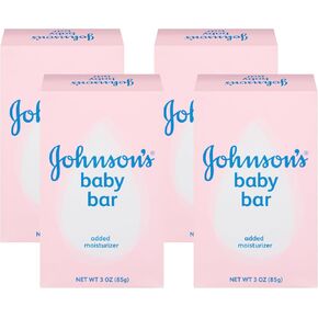 Johnson's Baby Baby Baby Soap Bar Gentle for Baby Bath and Skin Care, Hypoallergenic, 3 oz (Pack of 4)