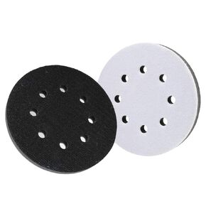 5 Pack 6 Inch 6 Holes Interface pad,Orbital Sander Foam Pad，6" Foam Sanding Pads，Hook and Loop Soft Density Sponge Cushion Buffer Backing Pad for Orbital Sander
