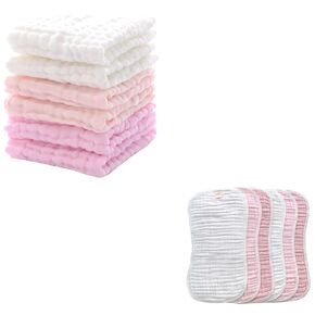 MUKIN Baby Washcloths and Burp Cloths Sets