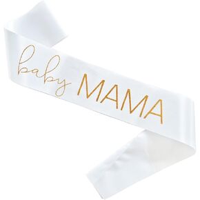 Magnusson's Garden Baby Mama Sash for Baby Shower, Mommy Sash for Gender Reveal, Boy or Girl, Pink or Blue, He or She Reveal Decorations, New Mom Gifts for Women, Pink
