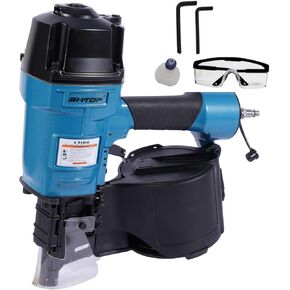 BHTOP CN80 Coil Siding Nailer, 15 Degree Air Coil Nail Gun, 2 inch to 3-1/4-inch Coil Framing Nailer for Siding Sheathing Wooding Fencing Decking