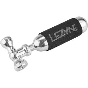 Lezyne Control Drive CO2 Bicycle Tire Inflator, Head ONLY, Road, Mountain, Gravel Bike Flat Kit, Threaded CO2, Presta or Schrader Valve, Blue in Saudi Arabia