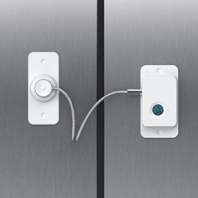 Fingerprint Fridge Lock - Child & Pet Proof Security for Drawers, Cabinets, Ovens, Toilet | Smart Biometric& USB Key | Easy Install | Quick Unlock (Black, 1 Pcs)