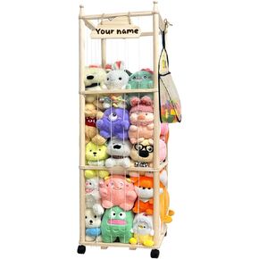 Stuffed Animal Storage Zoo Stuffed Animal Organizer, Wood Stuffed Animal Holder, Large Stuffed Animal Storage, Stuffed Animal Cage for Play Room Nursery Bedroom