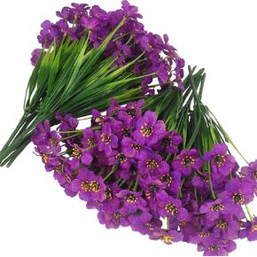 نباتات زهور اصطناعية صناعية بوعاء لطاولة داخلية خارجية، 14 حزمة من الزهور البلاستيكية من زهور الأقحوان الحريرية مع وعاء نبات معلق لتزيين فناء الشرفة والباب الأمامي in Kuwait