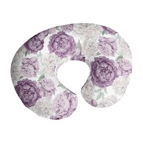 Sweet Jojo Designs Lavender Purple Boho Shabby Chic Floral Girl Nursing Pillow Cover Baby Breastfeeding Slipcover Infant Newborn Nursery Bottle Breast Feeding Pillowcase (Pillow NOT Included) Bohemian