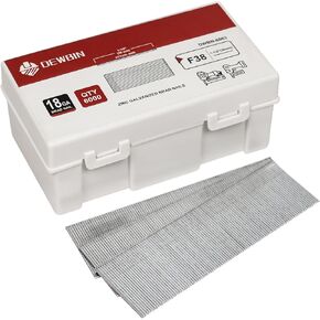 18 Gauge Brad Nails, 6000 Counts 1-1/2-inch 18 GA Brad Nails, Galvanized Nails for Nail Gun, Finishing Nail Gun Nails for Pneumatic, Electric Brad Nailer Gun