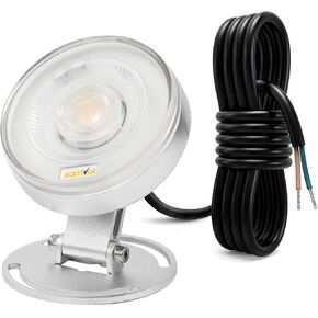 LED Underwater Pond Light, Heavy Duty Aluminum 12V 3000K Warm White IP68 Waterproof Fountain Light, Landscape Lamp for Swimming Pool, Fountain, Waterfall, Pond and Grass Land (6, Watts)