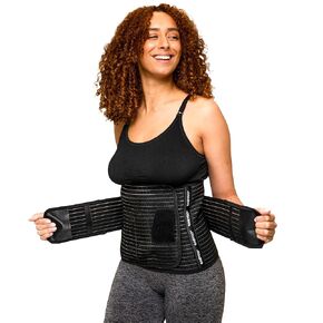 BABYGO® Postpartum Belly Band for Abdominal & C Section Recovery | Binder Wrap Women (Black, One Size)