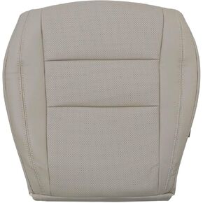 SecosAutoparts Tan Perforated Front Driver Side Bottom Microfiber Leather Replacement Seat Cover Compatible with Jeep Grand Cherokee 2011 2012 2013 2014 2015 2016