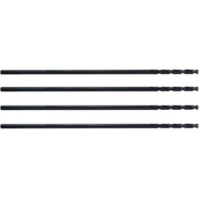MAXTOOL 7/32"x12" 4pcs Identical Aircraft Extension Drills HSS M2 Extra Long Deep Twist Drill Bits Straight Shank Fully Ground Black; ACF02B12R14P4