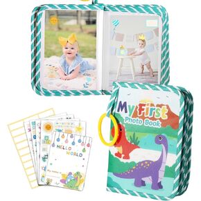 Baby‘s First Photo Albums with 245 DIY Stickers, Soft Memory Cloth Book, My First Family Album Gift for Toddler Newborn (Unicorn)