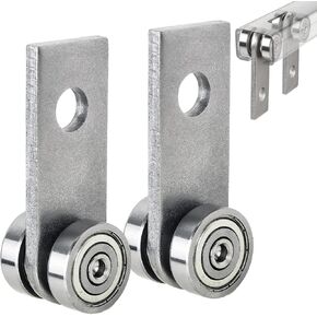 2 Wheels Trolley Assembly Rollers, 2 Bearings Strut Channel Trolley Hardware, Stable Strut Roller Trolley for 1-5/8" Wide and All 1-5/8" or Taller Strut Channel (Pack of 10)