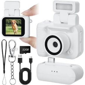 سلسلة مفاتيح الكاميرا الرقمية المصغرة مع Light Light 1080p الكاميرا الصغيرة Mini Retro Micro DV/Camcorder مع مسجل محمول مضغوط لعمر بطارية 600 دقيقة لتسجيل دراسة السفر (أسود ، 16 جيجابايت)