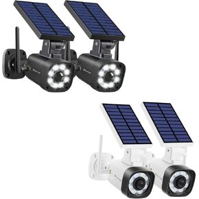 Techage SL669 Solar Battery Powered Metal Fake Security Camera 4PCs