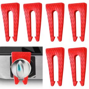 6 Pack Gas Stove Knob Locks, Silicone Oven Knob Locks for Baby and Pets Safety (Black)