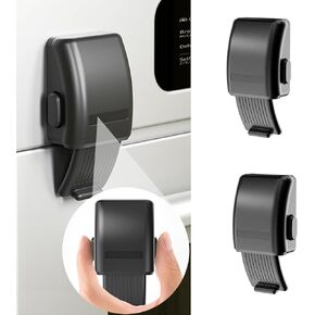 2Pcs Childproof Oven Door Lock, Oven Front Lock Easy to Install and Use Durable and Heat-Resistant Material no Tools Need or Drill (White)