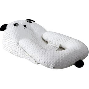 Infants Feeding Pillow, Infants Multifunctional Feeding Support Pillow 3 Piece Set, Infants Anti Breastfeeding Anti Choking Bed Medium Feeding Pillow, Travel Portable Removable Support Pillow, Cream