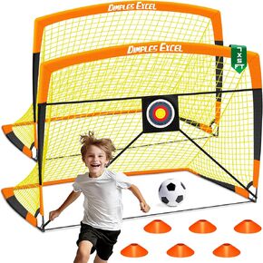 Dimples Excel Soccer Goals Kids Soccer Net for Backyard 7x5 FT, 5x3.6 FT, 4x3 FT, 3x2.2 FT in Kuwait