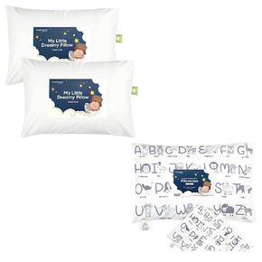 KeaBabies Toddler Pillow for Sleeping and Toddler Pillowcase for 13X18 Pillow - 2-Pack Soft Organic Cotton Toddler Pillows - Organic Toddler Pillow Case for Boy, Kids - 13X18 Small Pillow for Kids
