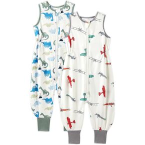 TotAha Toddler Sleep Sack with Feet 2-3t for Girls,TOG 0.5, Light and Soft Baby Wearable Blanket for Walkers, 2 Pack