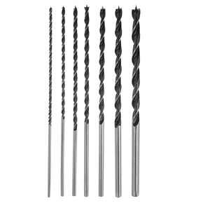 HARFINGTON 7PCS BRAD POINT DRIVERT BITS 4-12MM DIA مستقيمة مستقيمة شانك شانك متري براد نقطة 5.91 بوصة عمق الحفر دوامة قطع الحفر لنجار النجار من المطاط البلاستيكي