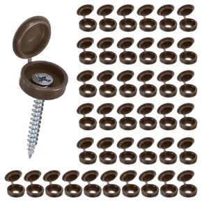 200-Pack Plastic Hinged Screw Cover Caps, 5mm Shutter Screws with Caps, Fold Snap Cover, Washer Flip Protection Covering M3 M4 M5 Heads [Red]
