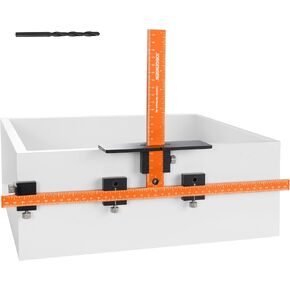 Pony Cabinet Hardware Jig Tool - Aluminum Alloy & Double Scale Cabinet Handle Jig Template, Professional for Installing Door Drawer Front Knobs Handles & Pulls with 5mm Alignment Drilled Hole