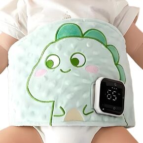 Baby Gripe Belt,Infant Heated Belly Band,Soothe Baby's Tummy with Gentle Warmth and Vibration,Physical Relief for Upset Stomachs in Babies to Toddler (Light Green)