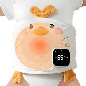 Baby Soother Belt,Infant Heated Belly Band,Soothe Baby's Tummy with Gentle Warmth and Massage,Natural Relief for Upset Stomach in Babies and Toddlers (Yellow Deer)