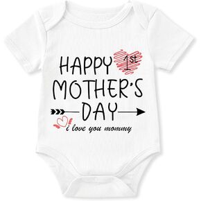 Baby Happy 1st Fathers Day Onesie Infant Cotton Short Sleeve Bodysuit 0-12 Months