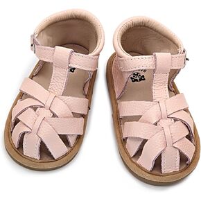 Genuine leather Closed Toe Girls' sandals for toddler/small kids
