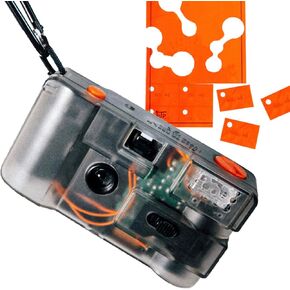 to Be Continued (TBC) 35mm Film Camera, Reusable, Wide Angle 28MM Lens, Transparent, Orange Gel Sheet Focus Free, Light Weight, Easy to Use