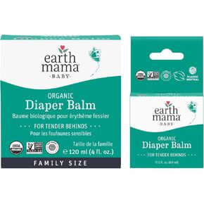 Earth Mama diaper balm multipurpose baby مرهم | تم التحقق من EWG ، والبترول والعطور مع تقويم للبشرة الحساسة