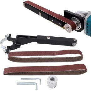 Air Belt Sander Adapter for Model 100 Angle Grinder, Sand Belt Pneumatic Tool Pneumatic Sander Air Inlet Mini Air Belt Grinder Air Tool for Deburring, Sanding and Finishing