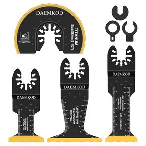 50 Pack Bi-Metal Oscillating Saw Blades Metal Cutting, 34MM Multitool Blades for Hard Wood Plastic, Multi Tool Blades Kits Fit Dewalt Bosch Ryobi Milwaukee