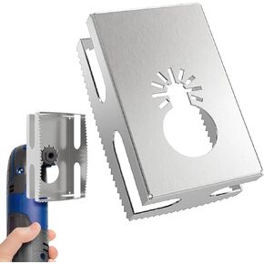 Square Slot Cutter Compatible for Dewalt & Milwaukee,Stainless Steel Square Hole Cutter Rectangle Slot Cutter,Multi-Tool to Cut-in Single Gang Wall Boxes,Outlet Cutter for Drywall