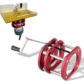 Router BaseRouter Base for Woodworking, High Strength Aluminum Alloy and Stainless Steel Router Table Base, 4 Jaw Strong Clamping with Crank Handle