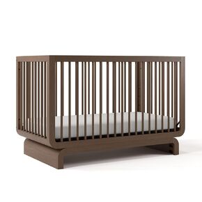 Storkcraft Santorini Deluxe 5-in-1 Convertible Crib with Bonus Toddler Guardrail (Hazelnut) – GREENGUARD Gold Certified, Includes Toddler Guardrail, Fits Standard Crib Mattress, Solid Wood
