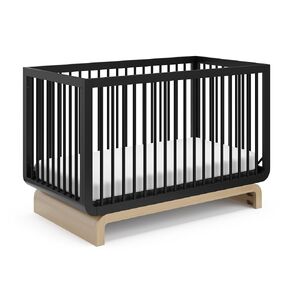 Storkcraft Santorini Deluxe 5-in-1 قابلة للتحويل مع سرير قابل للتحويل مع Bonus Toddler Genslrail (Hazelnut)-Greenguard Gold Certified ، تشمل صغار الصغار ، مرتبة سرير قياسية ، خشب صلبة