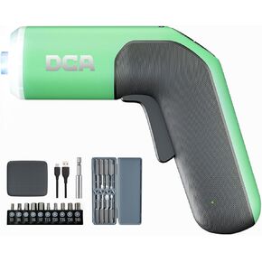 4V Electric Screwdriver Set, 5 N.m with 2000 mAh Li-ion Battery, 1/4" Magnetic Hex Chuck, USB-C Charging Cable, 18 Driver Bits for Furniture Repairs, Pink