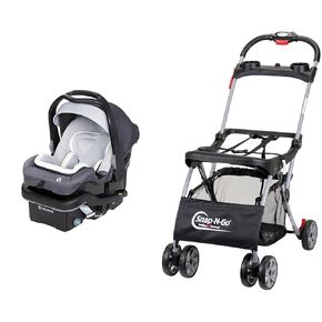 Baby Trend Secure-Lift 35 Infant Car Seat and Snap N Go EX Foldable Universal Infant Carrier with Storage and Cup Holders