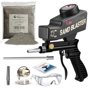 LE LEMATEC Sand Blaster Kit, Corundum Media & Nozzle