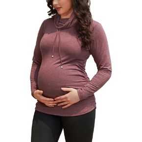 GINKANA Maternity Womens Tops Long Sleeve Casual Clothes Cute Drawstring Sweatshirts Pullover Top in Kuwait
